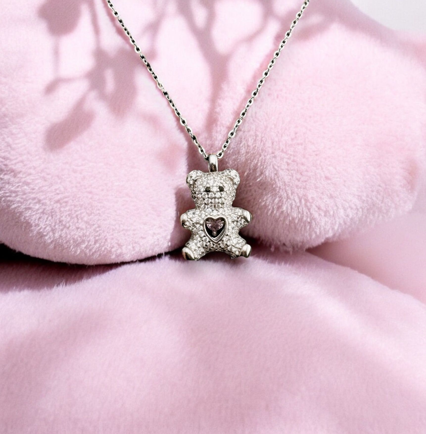 Swarovski Teddy Bear  Kolye  925 Gümüş(Altın Kaplama) - N05509